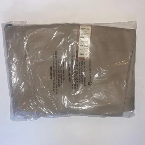 HAGGAR Premium No Iron Khaki Classic Fit Flat Front Ex Waist Pant 40x29 $65 lcsr - Picture 5 of 7